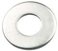 Round Silver ms flat plain washer