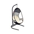 PE Rattan and Metal Frame Oval Black Brown Creamy Red White Yellow New Polished arvabil handmade wicker hanging egg swing chair