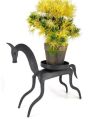 Wrought Iron Black horse pot holder