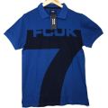 Mens Fcuk Polo Neck T-shirt (Fcuk Blue )