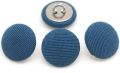 Blue Metal round garment button