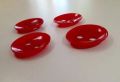 Round Red plastic snap button