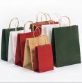 Rudra Kraft Paper Above 100 GSM V Bottom Square Bottom Upto 5 Kg Customized Colours Paper Shopping Bags