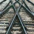 Polished Black Grey railway tracks