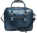 DS Leather Studio Blue Regular Laptop Bag Printed Plain leather laptop bag