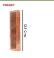 Brown New pocket neem wood comb