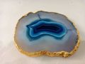 Saini Agate Polished Natural Blue slice agate stone