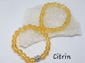 Saini Agate Polished Round Yellow citrine gemstone bracelet
