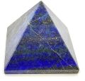 Polished dark blue lapis tumble stone pyramid