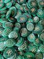 Saini Agate Stones green aventurine zibu symbol coin