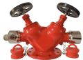 Carbon Steeel Red High Pressure light double head hydrant valve