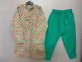 Printed Cotton multicolor boys kurta pyjama set