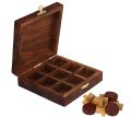 Polished Brown handmade puzzle wooden toys game