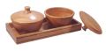Decorative Bowl Set with Tray Set of 2 Pcs