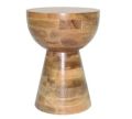 Brown Natural Polish decorative mango wood stool