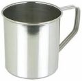 Vijay Steel Polished Round Silver Plain 1000ml military stainless steel mug
