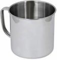Polished Round Silver Plain Vijay Steel 500ml military stainless steel mug