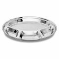 Round Stainless Steel 4 Compartment Plate