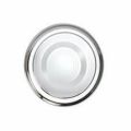 Round silver stainless steel plate