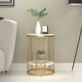 R. R . Impex Golden Customise marble side table
