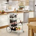 Silver Gold Black Customized As Per Buyer R. R . Impex serving cart trolley