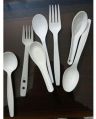 Corn-Starch PLA White White cutlery Tray