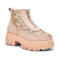 Ladies Nude Pink Ankle Length Boots