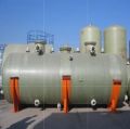Polished Horizontal Grey Blowtech MS SS PP PP  FRP Aluminium FRP Chemical Storage Tank