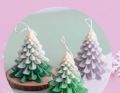 Multicolor christmas tree soy wax candle