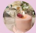 Paraffin Wax & Soy Wax Pink Round bell jar candle