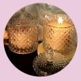 Paraffin Wax & Soy Wax Round crystal jar candle