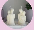 Paraffin Wax & Soy Wax white couple candle
