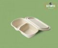 2 Compartment Sugarcane Bagasse Food Container