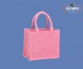 Pink Jute Shopping Bag