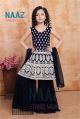 Cotton Rayon Silk Black Sleeveless kids girls ethnic dress
