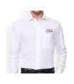 Wesquare Cotton Polo Neck White Regular Fit mens customized corporate shirt