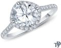 Kite Style Halo Accent Diamond Engagement Ring Center Diamond