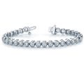 Milgrain Bezel Set Round Cut Diamond Tennis Bracelet