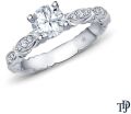 Unique Marquise Design Engagement Ring With Center Diamond
