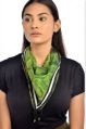 Green Machine Made Printed moss pebbles silk square scarf