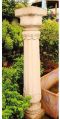 Polished Fine Carved Round Carved Carved With Polished sandstone beige roman garden pillar