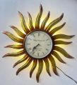Metal Sun Clock Led Wall Decor Frame