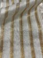 Chanderi Silk Golden Stripes Fabric