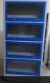 Blue metal storage rack