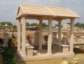 Round Square Polished sandstone gazebo