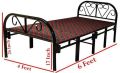 Sahni 6ft x 4ft Metal Single Folding Rollaway Bed with Fixed Mattress