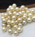 Round Creamish White natural south sea pearl