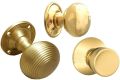 Round Golden Polished Brass Door Knobs