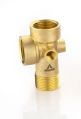 Golden New Polished brass forged five way connector