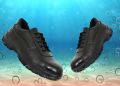 Black Katenia mens leather safety shoes